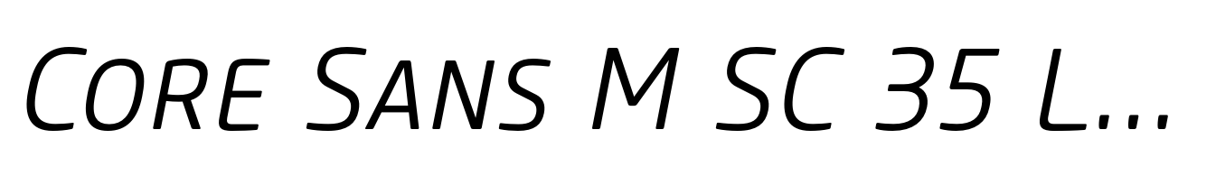 Core Sans M SC 35 Light Italic